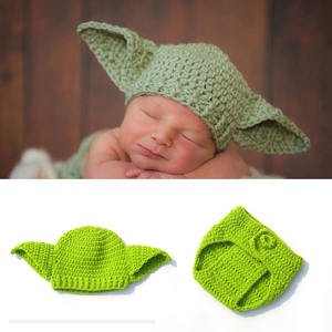 Accesorios de fotografí<span class=keywords><strong>a</strong></span> <span class=keywords><strong>para</strong></span> bebés recién nacidos, <span class=keywords><strong>gorro</strong></span> Yoda de punto de ganchillo, pantalones, conjunto de palo mágico, regalo de Navidad <span class=keywords><strong>para</strong></span> niños - Product Image 6