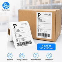 Etiquetas Térmicas 4x6 con Revestimiento Superior, Rollo de Etiquetas Térmicas Directas Autoadhesivas para Códigos de Barras, Directo de Fábrica