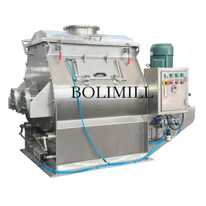 Aço Inoxidável Eixo Duplo Paddle Mixer Food Powder Twin Paddle Mixer Máquina Mistura Indústria Alimentar