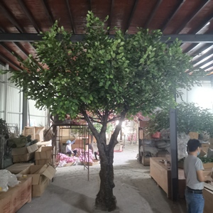 Árboles Artificiales de <span class=keywords><strong>Roble</strong></span> Grande con Aspecto Envejecido, Árbol de Ficus para Decoración - Product Image 4