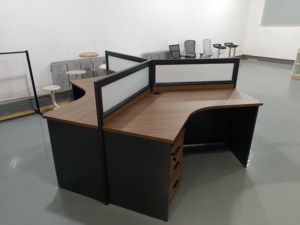 Cubículo de Oficina, Escritorio de 120 Grados para 3 Personas, Estación de Trabajo para Personal - Product Image 5