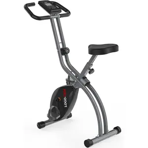 Bicicleta de exercício dobrável, bicicleta estacionária dobrável magnética, bicicleta de exercício de ciclismo indoor para treino em casa