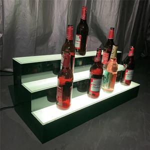 カスタムメイドの色を変えるLEDアクリルバーリキュールライト付きLEDバーシェルフワインシェルフ - Product Image 3