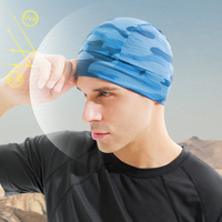 Gorro de Ciclismo con Forro de Seda de Hielo de Secado Rápido UPF 50+ con Logotipo Personalizado del Fabricante, Gorro Deportivo para Correr, Gorro de Malla con Camuflaje