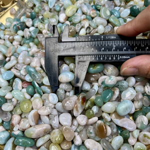 All'ingrosso all'ingrosso pietre curative naturali <span class=keywords><strong>verde</strong></span> fiore <span class=keywords><strong>agata</strong></span> di cristallo lucido ghiaia per la decorazione domestica - Product Image 4
