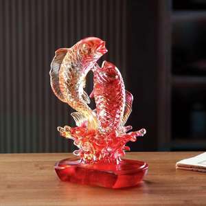 Handmade pha lê hiện đại cá figurine sang trọng Bộ sưu tập cho thiết kế nội thất giáng sinh nhật đảng ủng hộ tinh thể độc đáo - Product Image 4