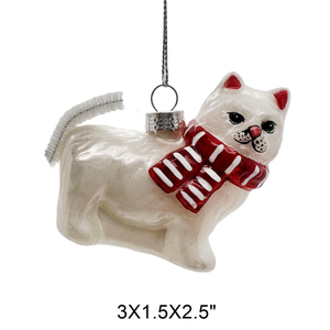 เครื่องประดับแก้วคริสต์มาสยอดนิยมแบบกำหนดเอง พร้อมตุ๊กตาหมี - Product Image 4