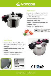 Penjualan Laris Pemoles Cermin Stainless Steel Panci Tekanan Jepang dengan Pengaturan Tekanan Tinggi - Product Image 4