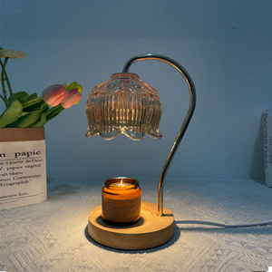 Lámpara Nocturna LED de Cristal, Luz Blanca Cálida, Botón Manual, Recargable por USB, Moderna, 2700K, Ra90, 25000 Horas, Diseño de Tulipán, para Uso Doméstico - Product Image 1