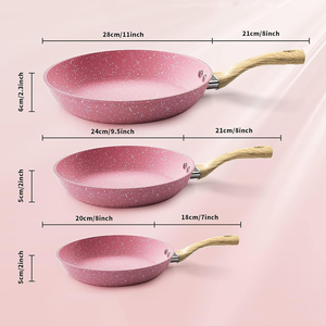 High Quality Modern <b>Ceramic</b> Coated 6-Piece Induction Ready Non-stick Forged Aluminum Cookware Frying <b>Pan</b> <b>Set</b> - Product Image 2