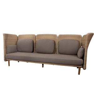 Conjunto de sofá de ratán en forma de L para exteriores, con estructura de aluminio impermeable, muebles de jardín para uso en villas, patios y hoteles. - Product Image 5