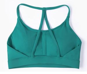 Sujetador deportivo con logotipo personalizado Diseño de espalda cruzada de alta calidad para <span class=keywords><strong>gimnasio</strong></span> y fitness - Product Image 4