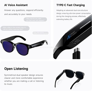 M89 2026 New AI Camera Smart Glasses AI Translation Object Recognition <b>Bluetooth</b> Calling Music Custom Logo Smart Eyewear - Product Image 4
