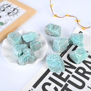 หินอะมาโซไนต์สีฟ้าธรรมชาติแบบดิบ ขายส่งจำนวนมาก สำหรับการบำบัดรักษา - Product Image 1