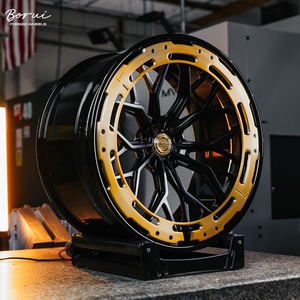 Juego de 3 Ruedas Borui Forjadas de 17, 18, 19 y 20 Pulgadas para Auto, 5x114.3, 5x112, 5x120, para Autos de Carreras, con Anillos Aero en Cali Gold Brillante - Product Image 2