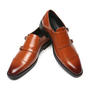 Zapatos Oxford de Cuero Genuino para Hombre, Estilo Italiano de Alta Gama, Hechos a Mano, para Boda, con Cierre Deslizante, Bordado Ligero Otoñal, Puntera de Acero - Product Image 6