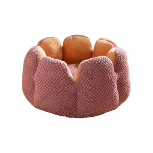 Lit pour animaux de compagnie en fausse fourrure à bas prix, couleur personnalisable, lavable, doux, respirant, confortable, design nid douillet pour chats et chiens - Product Image 1