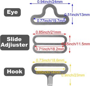 ชุดอุปกรณ์คลิปหนีบเนคไทแบบปรับได้ ชุดคลิปโลหะสำหรับผูกเนคไท ตะขอเกี่ยวสำหรับสายรัดเนคไท - Product Image 2
