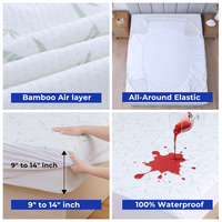 Drap de lit imperméable en bambou OEKO-TEX, protection silencieuse et rafraîchissante contre les allergies et les liquides