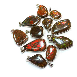 Cabochons d'opale de feu 925 pendentifs pendentif en argent sterling fait à la main pendentif bijoux délicats - Product Image 6