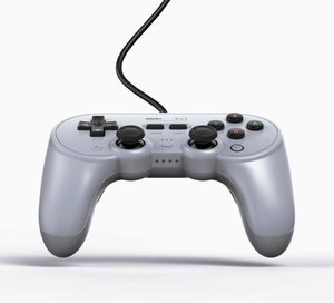 Manette filaire 8Bitdo Pro 2 82BD édition blanche rétro, contrôleur de jeu USB compatible avec PC et consoles. - Product Image 4