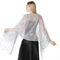 Produits en promotion : Écharpe en soie à motif pailleté, cadeau pour invités, 100% polyester, écharpe de fête pour femme, châles de mariage pour fille