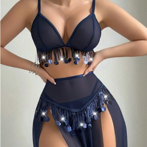 Comercio electrónico transfronterizo, estilo europeo y americano, accesorios exóticos para danza del vientre, disfraces con borlas, conjuntos eróticos - Product Image 1