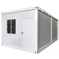 Casa pequeña portátil de 20 pies, contenedor de acero móvil para vivir al aire libre, Camping, refugiados con Panel sándwich, opción de tamaño de 40 pies