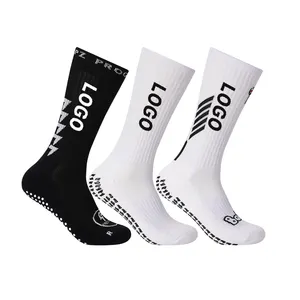 High Quality Fashion Design Sport Men Running Anti Slip Tube Trampoline Custom Socks Football Soccer Sports Grip Socks