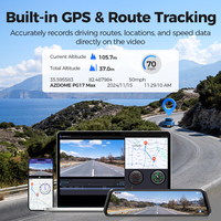 AZDOME PG17MAX 5G Wifi 4k Vision nocturne double canal ADAS Contrôle vocal intelligent GPS intégré Caméra embarquée 64 Go Carte Boîte noire de voiture