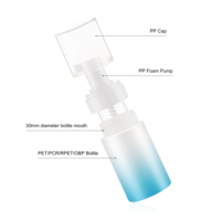 Offre Spéciale PET RPET PCR Mini 1OZ 30ml Bouteilles de pompe moussante pour lavage des mains Crème nettoyante pour le visage Bouteilles à bulles Bouteille en mousse de 30ml