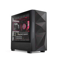 Boîtier PC Gamer Vertical Mid Tower GALAX Wind Blade A5 avec Panneau Frontal en Verre Trempé, Grille Métallique, USB-C et RGB, Noir