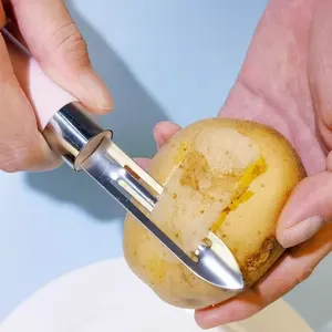 Picador de Frutas y Verduras Multifuncional para Cocina, Rebanador Manual de Acero Inoxidable Antideslizante, Utensilios de Cocina para el Hogar - Product Image 2