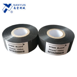 도매 가격 NY-800 블랙 왁스 수지 만료 코드 리본 25mm x 100m 크기 중소 기업 배치 코딩 PET 병 라벨러 - Product Image 6