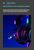 Rapoo Vh300s Earphone Berkabel RGB Virtual 7.1 Channel USB Pengurang Kebisingan PC Gaming E-sports dengan Mikrofon Aksesori Laptop