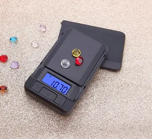 Mini balance de poche avec logo personnalisé de haute précision 100g 200g Balances électroniques numériques 1kg 0.1g Petite mini balance de poids de bijoux en ABS