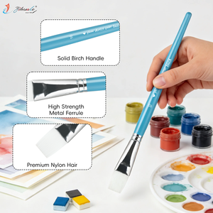 Juego de pinceles profesionales para pintura artística con virola metálica, mango de abedul macizo sin deformación, pincel para pintura artística y acuarela - Product Image 2