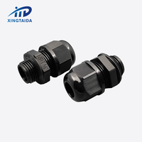 NPT1/2 G1/4 M20 PG11 PG13.5 PG M G NPT 스레드 나일론 케이블 글랜드 커넥터 IP68 방수 전기 플라스틱 케이블 글 랜드