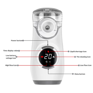 Digiatl Display Bunte tragbare Digital anzeige Handheld-Maschine Ultraschall zerstäuben für Husten geräuscharmer Netz verne bler - Product Image 4