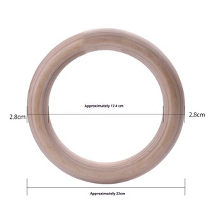 Anneau de <span class=keywords><strong>gymnastique</strong></span> en bois de bouleau avec boucle antidérapante, entraînement de <span class=keywords><strong>gymnastique</strong></span>, anneau de fitness, sangle réglable - Product Image 5