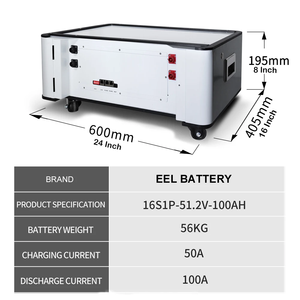 <b>48V</b> 100Ah <b>Battery</b> Pack in Parallel with Mobile Stacked Home Energy Storage <b>Batteries</b> 51.2V 400Ah 20kwh - Product Image 1