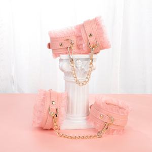 Pinksm - Esposas Eróticas de Encaje, Ataduras para Piernas, Estilo Soft Girl, Instrumentos de Bondage y Restricción, Disciplina y Dominación - Product Image 4