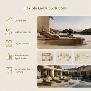 Chaises longues <span class=keywords><strong>de</strong></span> piscine en rotin et teck au design moderne, transats <span class=keywords><strong>de</strong></span> plage pour <span class=keywords><strong>bain</strong></span> <span class=keywords><strong>de</strong></span> <span class=keywords><strong>soleil</strong></span>, mobilier <span class=keywords><strong>de</strong></span> jardin extérieur - Product Image 5