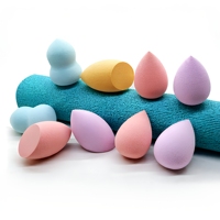 Éponge de maquillage multicolores sans latex, nouvelle, de haute qualité, pour le mélange de fond de teint, avec logo personnalisé, marque privée
