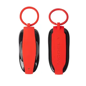 Silicone Car Key Cover For Tesla Model 3/Y/X/S Key Fob Case Cover Silicone Car Key Protector Holder Fob Shell Protector Case