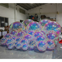 Sphère flottante géante en PVC pour événement Ballon miroir gonflable réfléchissant pour décoration de Noël