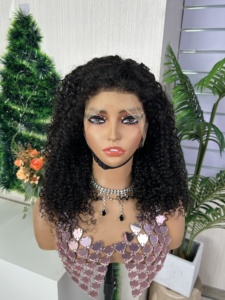 SDD 360 for for Curl <b>Wig</b> Super Double Drawn Remy Hair 100% Virgin Peruvian Human Pissy Curly Glueless Full Density - Product Image 6