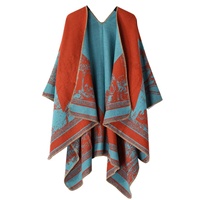Nouveau Châle Minimaliste Haut de Gamme en Cachemire Épais pour Femme, Écharpe Longue d'Hiver Réversible et Chaude, Motif Feuille Imprimé, Livraison Rapide
