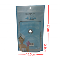 Pochette à fermeture éclair personnalisée en PET/PE imprimée en héliogravure avec logo sur mesure pour l'emballage de gants jetables – Vente en gros