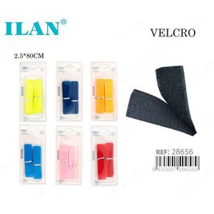 Nastro in velcro ILAN 2,5x80 cm non adesivo per artigianato e fai da te - Product Image 1